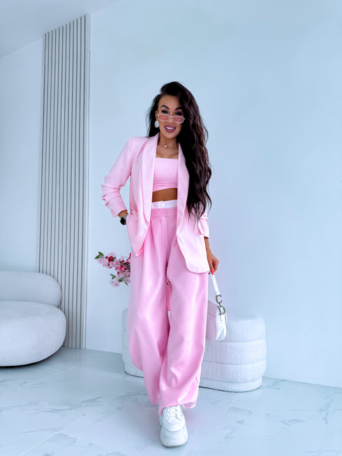 "WHITE LINE" Classic Trousers - SOFT PINK